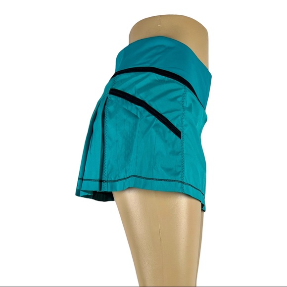 Lululemon Women 4 - 6 Skort Run Reflection Green Skort Tennis Gym Drawstring EUC - Picture 6 of 12